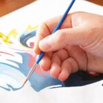Acuarele tempera Carioca 10 ml cu tăviță și pensulă exemplu