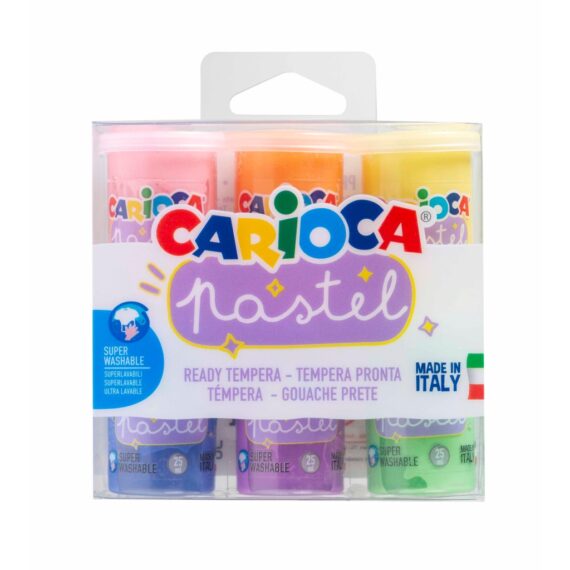 Acuarele tempera pastel Carioca 6×25 ml