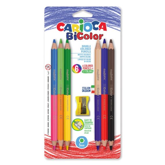 Creioane Bi-color 6/set