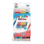 Creioane color Carioca Bi-Color 12/set