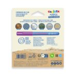 Marker cu vopsea acrilică și vârf pensulă Carioca 5 buc/set 2
